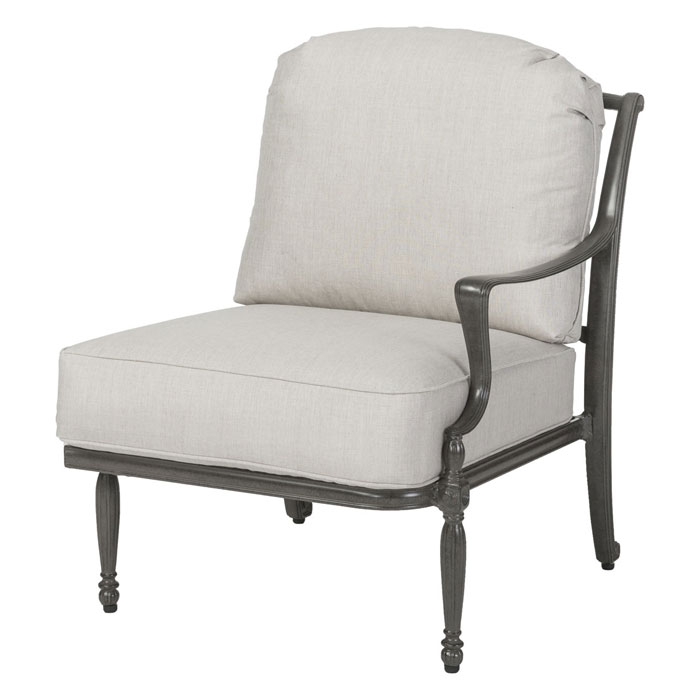 Bel Air Cushion Cast Aluminum Left Arm Lounge Chair by Gensun - Image 2